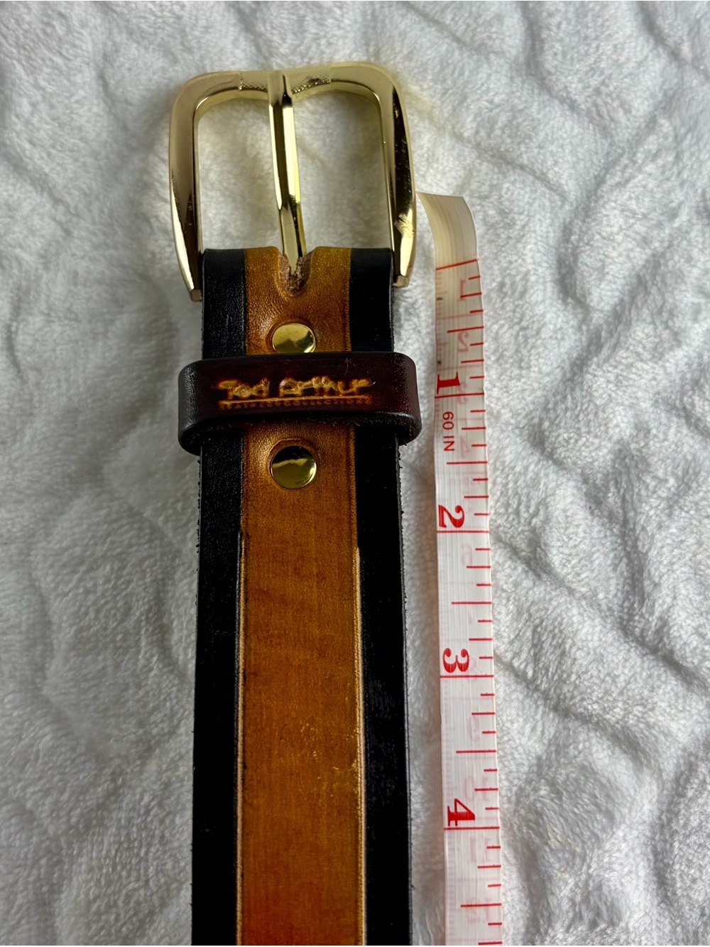 Handmade Ted Arthur Wearable Art Leather Belt Custom Gradient Rainbow Men’s XXL - Picture 9 of 11